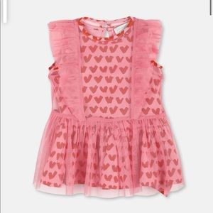 Stella McCartney Little princess tulle hearts ❤️ dress 👗 color pink